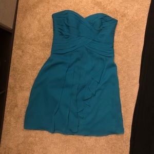David’s Bridal Teal Bridesmaid Dress